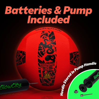 GlowCity Glow in the Dark Volleyball — Light-Up LED, Size 5