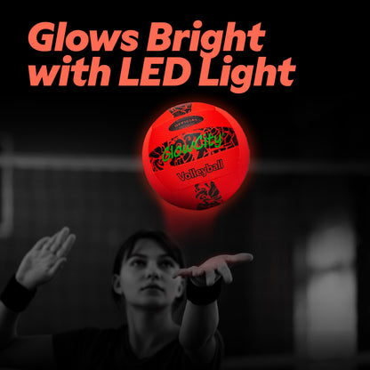 GlowCity Glow in the Dark Volleyball — Light-Up LED, Size 5